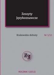 Zeszyty_Jezykoznawcze_2012_1_Krakowskie_debiuty